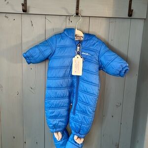 Eddie Bauer Blue Baby Snowsuit, Size 3-6 months